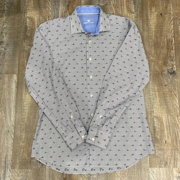 Bertigo Crown | Sneaker Print 👟 Dress Shirt - Picture 2 of 6